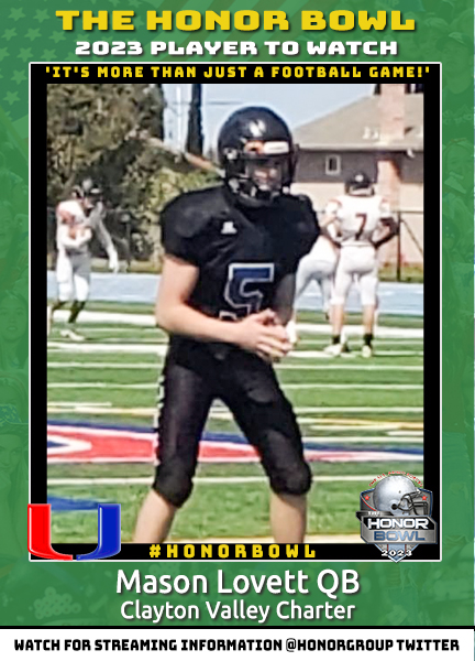 Mason Lovett QB Mason Lovett QB